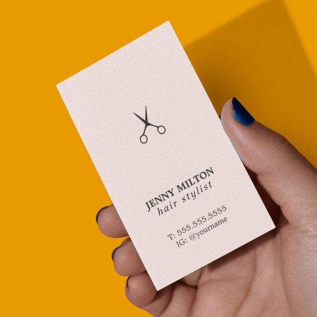 Elegant Ro White Black Scissors Hair Stylist Visitkort (Skapare uppladdad)