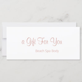 Elegant Ro White Spa Salon Gift Certificate