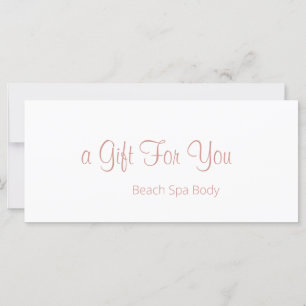Elegant Ro White Spa Salon Gift Certificate