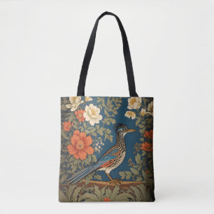 Elegant Roadrunner Bird William Morris Inspired Tygkasse