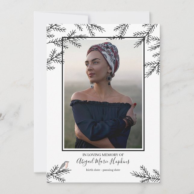 Elegant Robin Bird Funeral Tack Bereavement (Framsida)