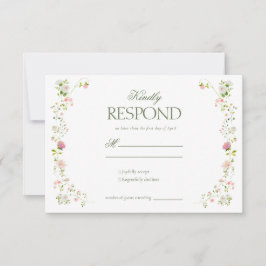 Elegant Rococo blommigt Bröllop OSA Kort