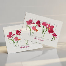 Elegant röd akvarell löst floral tack 