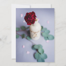 Elegant röd blommig bröllopsinbjudan inbjudningar
