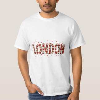 Elegant röd blomster- London specialdesignad t-shi T Shirt