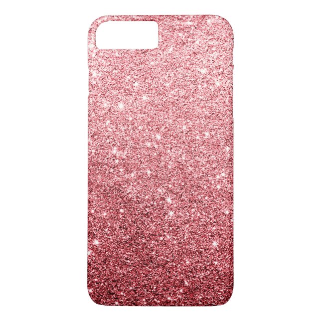 Elegant röd glitterlyx Case-Mate iPhone skal (Baksida)