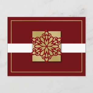 elegant röd guld Företags julhälsningar Helg Vykort
