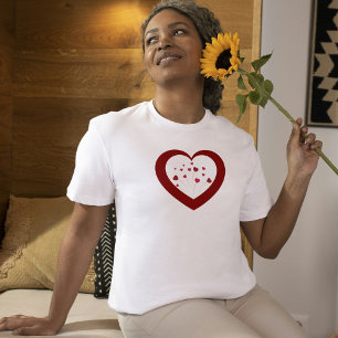 Elegant röd hjärtans dag-present till flickvän t shirt