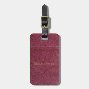 Elegant röd läderlook bagagebricka