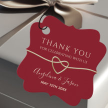 Elegant röd och guld bröllop 