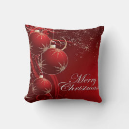 Elegant röd och guld god jul kudde