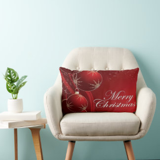 Elegant röd och guld god jul lumbarkudde