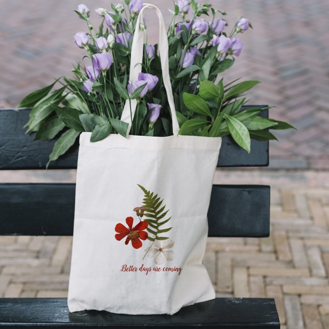 Elegant röd och vit blomma Tote Bag Tygkasse (Elegant red and white flower Tote Bag
)