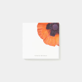 Elegant röd orange vallmo Personlig Post-it Block