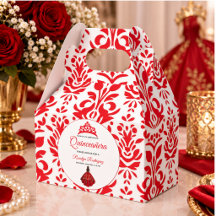 Elegant röd Quinceañera-royal