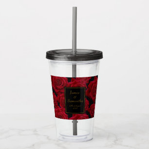 ELEGANT RÖD ROS - BRÖLLOP TAKE AWAY MUGG