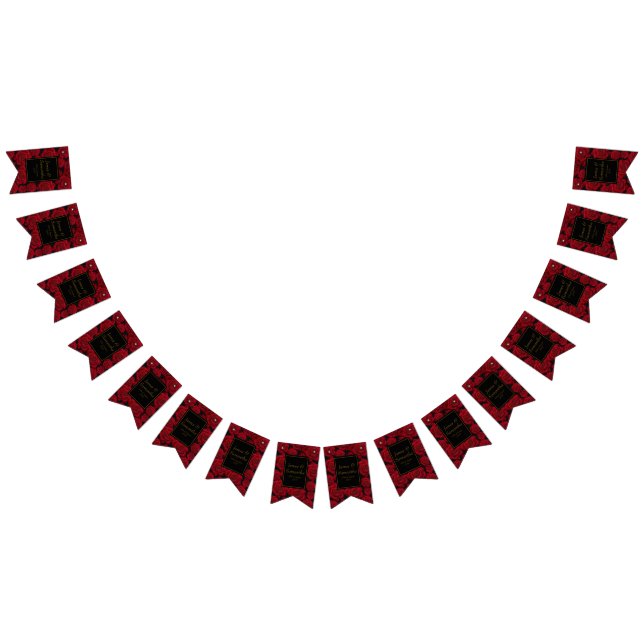 ELEGANT RÖD ROS - BRÖLLOP VIMPLAR (Alla)