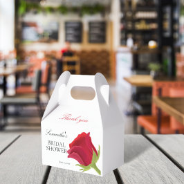 Elegant röd ros bröllopsdusch presentaskar