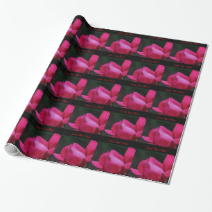 Elegant Röd ros Flower Presentpapper