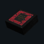 ELEGANT RÖD ROS - MINNESASK<br><div class="desc">Samlingen i Elegant Bröllop - Med allt du behöver för att göra din speciella dag ljus, elegant och minnesvärd. Ett urval av snyggt, elegant design inslag inklusive guld och klassiska svarta textrutor avslutat med en elegant, levande bakgrund i röd ros. All text är anpassade - lägg bara till namn, data,...</div>