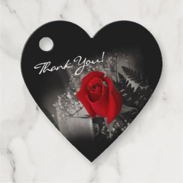 Elegant Röd ros Monokrom babyns andedräkt Gåvor Etiketter