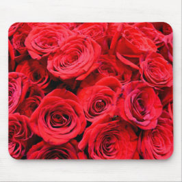Elegant röd ros rödblommor röd blommigt musmatta