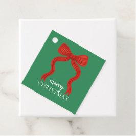 Elegant röd slinga julfirande -  gåvor etiketter