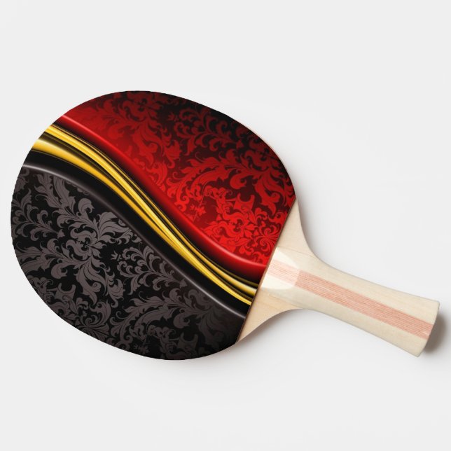 elegant röd svart vektorkonst pingisracket (Sidan)
