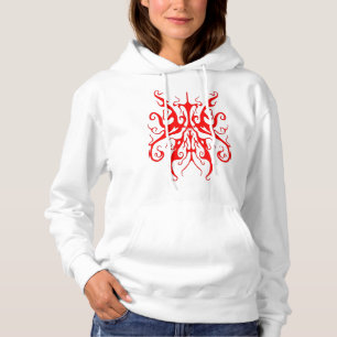Elegant röd tribal mask abstrakt design t shirt