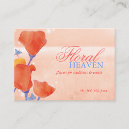 Elegant röd vallmo visitkort