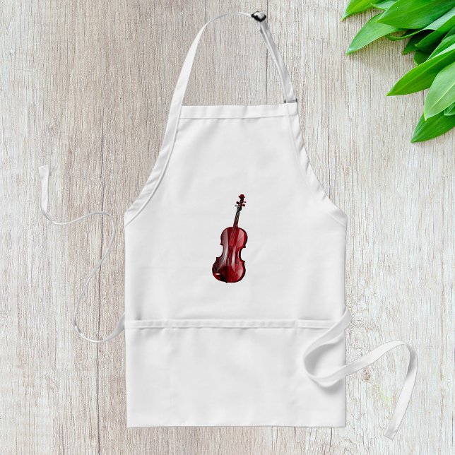 Elegant röd violinmusikinstrument förkläde (Skapare uppladdad)