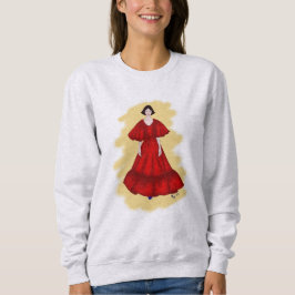 Elegant röd volym med varm konstnärlig energi t shirt