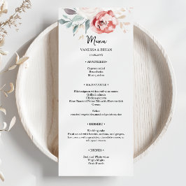 Elegant Röda Elfenbenskusten Ro Bröllop Meny