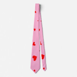Elegant röda hjärtan Alla hjärtans dag rosa Slips