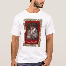Elegant röda hjärtan Glad Alla Hjärtans Dag 1 Foto T Shirt