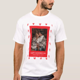 Elegant röda hjärtan Glad Alla Hjärtans Dag 1 Foto T Shirt