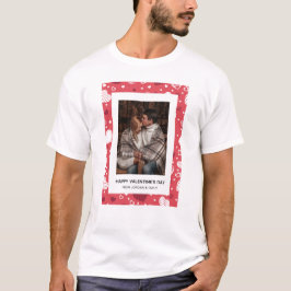 Elegant röda hjärtan Glad Alla Hjärtans Dag 1 Foto T Shirt
