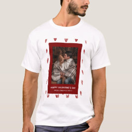 Elegant röda hjärtan Glad Alla Hjärtans Dag 1 Foto T Shirt