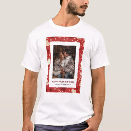 Elegant röda hjärtan Glad Alla Hjärtans Dag 1 Foto T Shirt