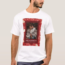 Elegant röda hjärtan Glad Alla Hjärtans Dag 1 Foto T Shirt