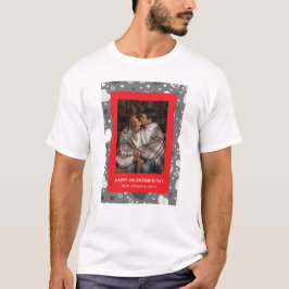 Elegant röda hjärtan Glad Alla Hjärtans Dag 1 Foto T Shirt