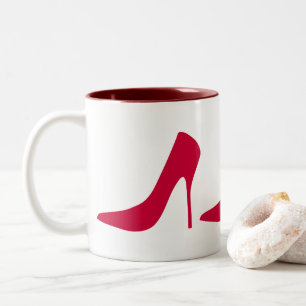 ELEGANT RÖDA HÖGHEEL SHOES Två-Tonad MUGG