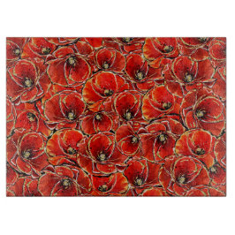 Elegant Röda och Guld Glitter, minnesvallmo för mi