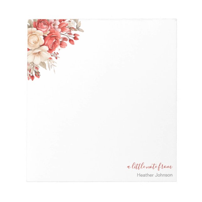 Elegant Röda och ivorianska Ro Anpassningsbarna Anteckningsblock (Framsida)