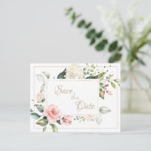 Elegant Rödbetonguld Vattenfärg Blommig Bröllop