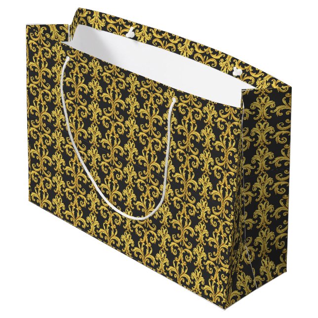 Elegant rokokoupplivande guld- och kolbarock (Baksidan Vinklad)