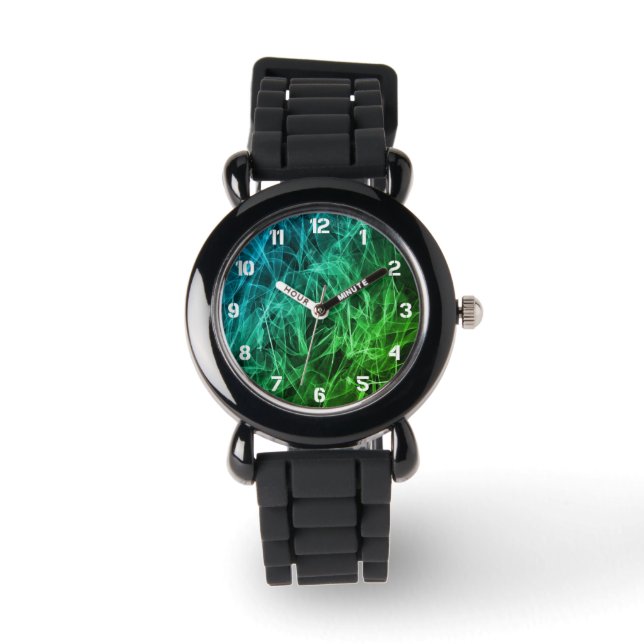 Elegant röktrådsstruktur armbandsur (Framsida)