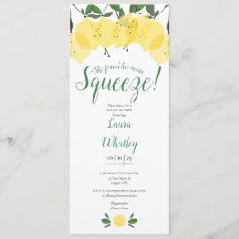 Elegant Rolig Huvudsqueeze Citron Bröllopsdusch Inbjudningar