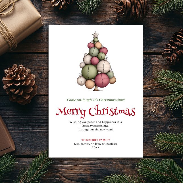 Elegant rolig julgran gratulationskort julkort (Elegant funny Christmas tree greeting card

)