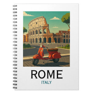 Elegant Rom Italien Colosseum Vintage Resa Anteckningsbok